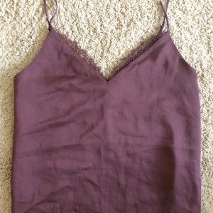 NWT 🖤 Express Lace Silk Trim Tank